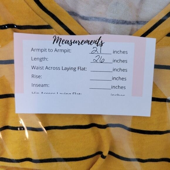 PINK Victoria's Secret Striped Top. Yellow & Black M - Picture 5 of 12